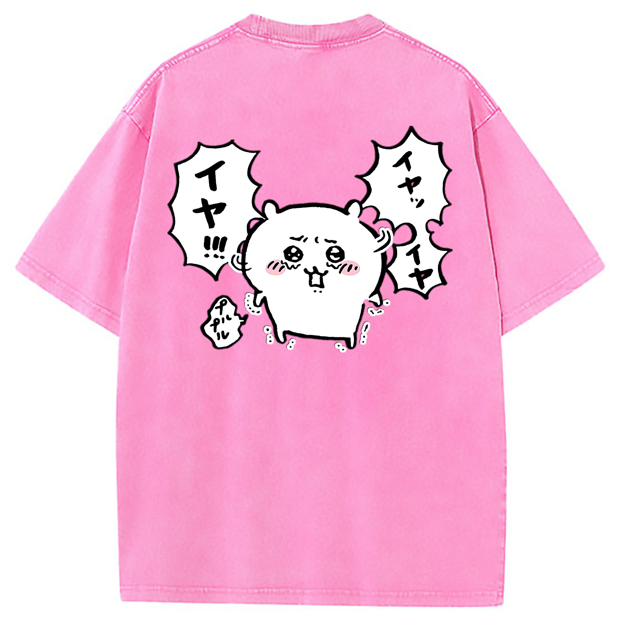 （画像用） ちいかわ ちいかわ Chii-kawa chiikawa 綿100% ヴィンテージ風 半袖Tシャツ（背面プリント）